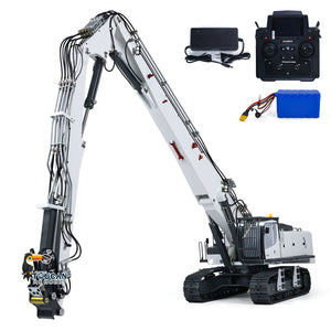 K970-300 1/14 CUT RC Hydraulic Excavators Radio Control Demolition Machine CNC Machined 6061 Material 4-Way Large Valve System