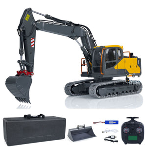 EC160E 1:14 RC Hydraulic CNC 3 Arms Excavator Remote Control Diggers Standard Version Painted and Assembled Flat Bucket