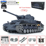 1/16 TK7.0 Customized Ver Henglong Panzer IV F2 RTR RC FPV BB IR Model Tank 3859 Metal Track Wheels W/ 360 Turret Smoke Sound