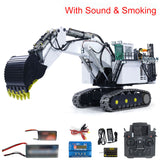 1/25 R9800 Hydraulic RC Excavator RTR Double-pump Radio Controlled Diggers Soung Light Smoke Unit Upgraded Version