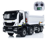 1:14 8*8 Hydraulic RC Equipment Radio Control Tipper Car Simulation Dump Truck DIY Model Sound Light I6S ESC Servo