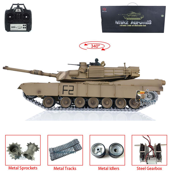 2.4Ghz Henglong 1/16 TK7.0 M1A2 Abrams Ready To Run Radio Controlled Tank 3918 Metal Tracks Sprockets Idlers Smoke Sound