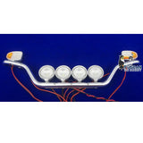 Painted Aluminium Bar Light with 4 Round LED Lamp for 1/14 RC Tractor Truck 770S 56371 56323 Cars Radio Controlled TractorModel