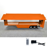 Metal 1/14 RC Mobile Stage Vehicles Remote Controlled Roadshow Trailer Truck for Performance Hobby Model Painted Assembled