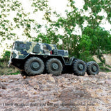 1/12 CROSSRC BC8C Mammoth 8*8 RC Car Model Military Truck KIT UBEC Motor Sound Steel 10T 14T Motor Gear Full Metal 2 Speed Gearbox