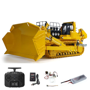 Metal JDMODEL 1/14 RC Hydraulic Bulldozer 575 Huge Dozer Smog Heavy Machine Frsky X14 Radio Battery RTR Mix Controlled Light Sound Smoke