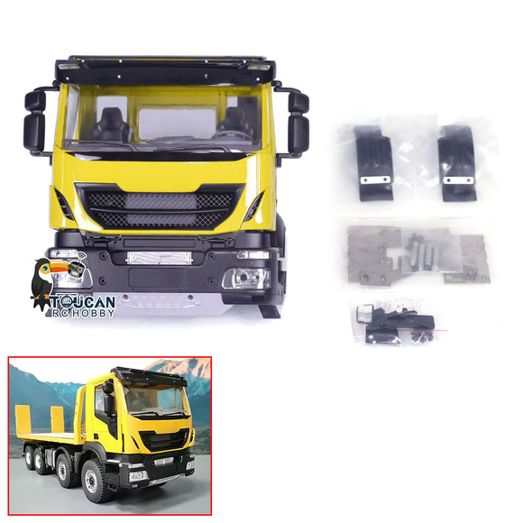 RC Car Cabin Plastic Body Shell for 1/14 Remote Control Truck Tipper Cars Model Painted and Partially Assembled