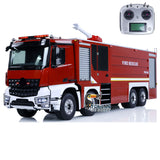 8x4 1/14 RC Fire Fighting Truck Remote Controlled Sprinkler Vehicles Sounds  Painted Assembled DIY Toy Car Gift for Adults Children