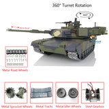 2.4Ghz Henglong 1/16 TK7.0 Customize Ver Abrams Radio Controlled RTR Tank 3918 360 Turret Barrel Recoil Metal Road Wheels