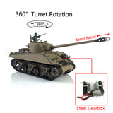 Henglong 1/16 TK7.0 Plastic USA M4A3 Sherman 360 Turret Barrel Recoil Remote Controlled Ready To Run Tank 3898 Tracks Sprockets