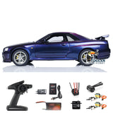 1/8 Capo RC Racing Car MidNight Purple Model for GTR R34 RTR Drift Vehicle High-end with Metal Brushless Light Control System