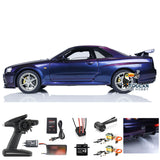 Capo 1/8 Metal 4x4 RC Racing Car Radio Controlled Drift Vehicle Model 4WD R34 RTR High-speed Light Sound GTR-R34