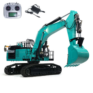 1/8 Scale RC Metal Tracked Hydraulic Heavy Excavator PC1250 Huge Duty Construction Vehicle Light I6S Remote Control