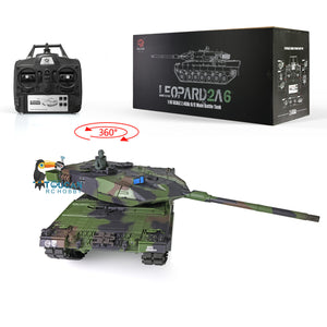 Henglong 1/16 Scale TK7.0 Plastic Leopard2A6 Remote Controlled Ready To Run Tank 3889 W/ Steel Gearbox Barrel Recoil Smoke Sound