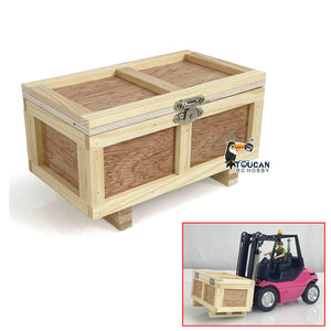 Wooden Box Model for 1/14 1/12 RC Truck Hydraulic Forklift Construction Vehicles Simulation Vehicle Hobby Model DIY Parts