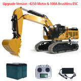 150KG 385CF 1/8 Hydraulic RC Excavator Metal Giant Remote Control Construction Vehicle Assembled Painted Light System Hydraulic System