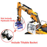 1/14 Electric Cars 946-3 10CH Metal Tracked Hydraulic RC Excavator Tiltable Bucket Ripper Pump Remote Control Construction Vehicle