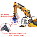 1/14 946-3 10CH Hydraulic RC Excavator Remote Control Construction Vehicle Metal Ripper Clamshell Bucket Toys