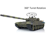 Heng Long Tank 1:16 TK7.0 T72 Remote Control Tank 3939 Ready To Run 360 Turret Plastic Tracks Sprockets Idlers Smoke Sound