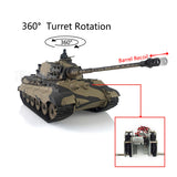 1/16 Scale TK7.0 Henglong Plastic King Tiger Remote Controlled Ready To Run Tank 3888A 360 Turret Barrel Recoil Steel Gearbox