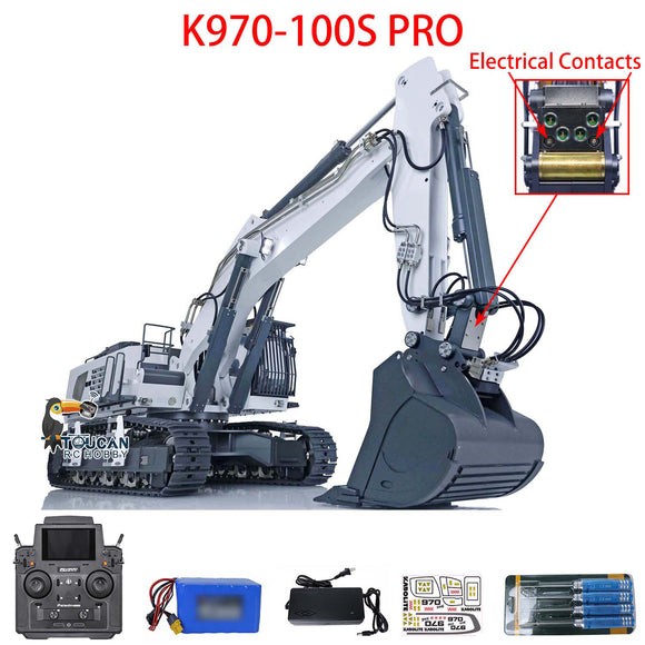 Kabolite 1/14 RC Hydraulic Equipment Truck Radio Control Excavator Construction Vehicle K970 100S Pro Pl18EVlite Hobby Models