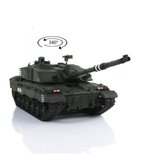 2.4G Henglong 1/16 Scale TK7.0 Plastic Challenger II Ready To Run Radio Controlled Tank 3908 W/ 360 Turret Tracks Sprockets Idlers