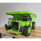 1/20 Scale CAT 793D Green Metal RC Hydraulic Mining Car Remote Control Dumper Tipper Truck Models W/ Radio light Motor ESC