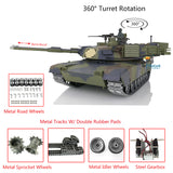 Henglong 1/16 TK7.0 Abrams Ready To Run Remote Controlled BB IR Tank 3918 360 Barrel Recoil Metal Road Wheels Smoke Sound