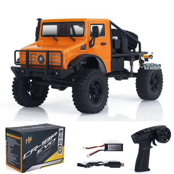 1/18 RC Rock Off-road Vehicles Wireless Control 4WD Crawler Car HobbyPlus CR18P with Motor Servo ESC Light 2-speed Transmission