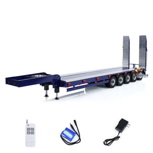 5-Axle Metal Semi Trailer for TAMIYA 1/14 Scale RC Tractor Truck Remote Control Dumper