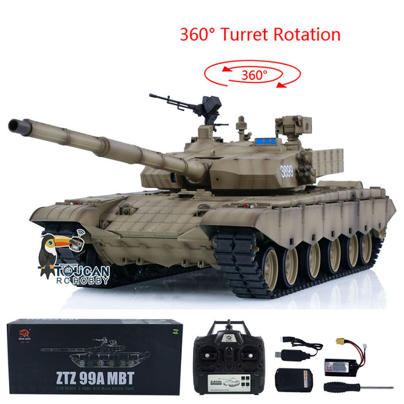 2.4G Henglong 1/16 7.0 Plastic Chinese 99A RTR RC Tank Radio Controlled Panzer 3899A 360 Turret DIY Toys Gifts