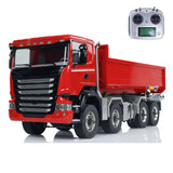 1/14 8x8 RC Hydraulic Roll-on Dumper Trucks Full Dump Truck 3-speed Transmission Differential Lock Axles WITH Sounds Lights