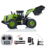 XDRC 1/14 Scale Metal Hydraulic RC Loader WA470 Remote Control Wheeled Trucks RTR Model W/ Light Sound Radio Battery