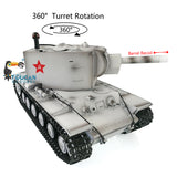 Henglong 1/16 TK7.0 Soviet Union KV-2 RTR RC Tank Gigant 3949 W/ 360 Turret Plastic Tracks Road Wheels Idlers Barrel Recoil