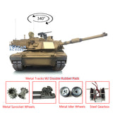 Upgraded Henglong 1/16 Scale TK7.0 M1A2 Abrams RTR RC BB IR Tank 3918 Metal Tracks W/ Rubbers Sprockets Idlers Smoke Sound