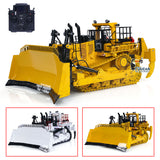 1:14 Hydraulic RC Bulldozer D11T Metal Remote Control Dozers Smoke Lights Sounds Multi-Function Control Assembled and Painted