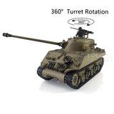 2.4G 1/16 Scale TK7.0 Henglong M4A3 Sherman Ready To Run Radio Controlled Tank 3898 360 Turret Plastic Tracks Sprockets Idlers