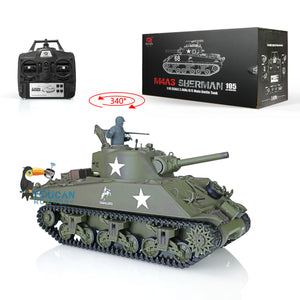 2.4G Henglong 1/16 Scale TK7.0 M4A3 Sherman RTR RC BB IR Tank 3898 Barrel Recoil Plastic Tracks Sprockets Idlers Smoke Sound