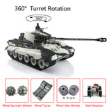 2.4Ghz Henglong 1/16 Scale TK7.0 Upgraded German King Tiger Ready To Run Remote Controlled BB IR Tank 3888A W/ 360 Turret