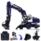 1/14 R946 Wheeled Hydraulic RC Excavator Remote Control Digger Model Grab Ripper with 8-Ways Hydraulic Valves 4 Wheels Drive