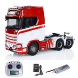 1/14 Finish RC Tractor Truck 770S 6x6 Metal Chassis Light Sound Smoke 3-speed Painted Vehicle