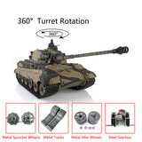 2.4Ghz Henglong 1/16 Scale TK7.0 Upgraded German King Tiger Ready To Run Remote Controlled BB IR Tank 3888A W/ 360 Turret