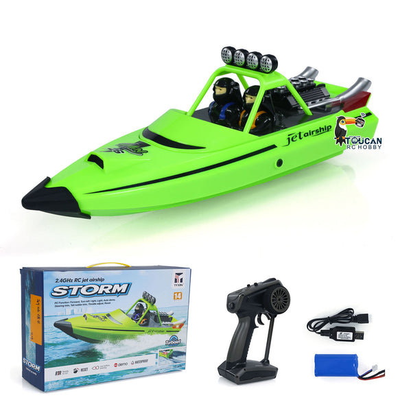 RC RTR Boat Lights Self Righting Jet Ship Toy Racing Boat for Kids Adult 2.4G One Key Reset Excellent Waterproof Light System