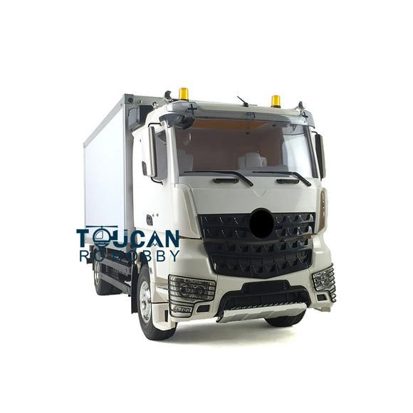 Toucanrc 1/14 2Axles Delivery Truck DIY Plastic Container RC Tractor Truck Model Motor for Tamiyaya Trailer Vehicles