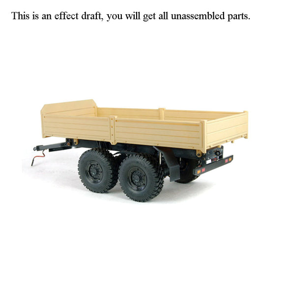 CROSS RC Model Car 1/12 Scale Semi Trailer Truck Bucket T003 for Tractor Truck Model 635*210*225MM Wheel Unamssemble Unpainted