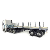 Toucanrc 1/14 DIY 6*4 RC Tractor Truck 2Axles Flatbed Trailer Car for Tamiya Remote Control Vehicles