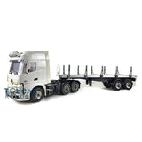 Toucanrc 1/14 DIY 6*4 RC Tractor Truck 2Axles Flatbed Trailer Car for Tamiya Remote Control Vehicles