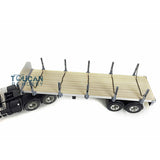 Toucanrc 1/14 DIY 6*4 RC Tractor Truck 2Axles Flatbed Trailer Car for Tamiya Remote Control Vehicles