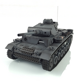 2.4Ghz 1/16 Scale TK7.0 Plastic Version Henglong Panzer III L RTR RC Model Tank 3848 with 360 Turret Gearbox Smoke Sound FPV