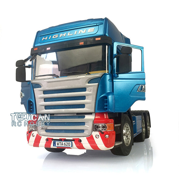 1/14 Toucanrc Highline RC Tractor Truck DIY Car Model Blue Painted Motor for Remote Control TAMIYA Vehicles